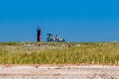 Momomoy Point Light Around Beach Grass on Cape Cod